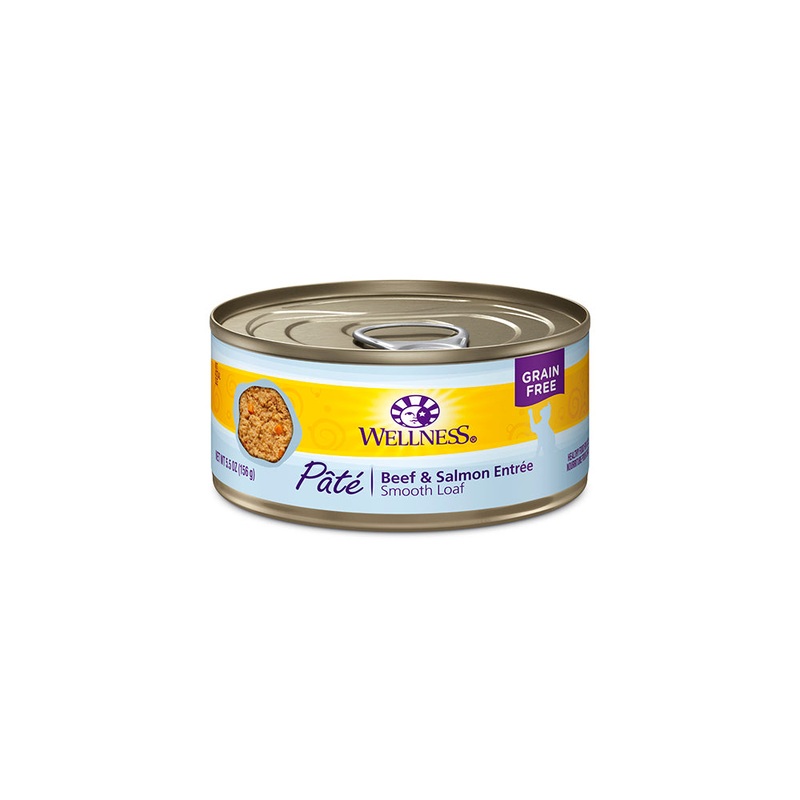 Wellness Cat Pate Beef & Salmon Entree 5.5oz (EXPIRY 08 JULY 2025)