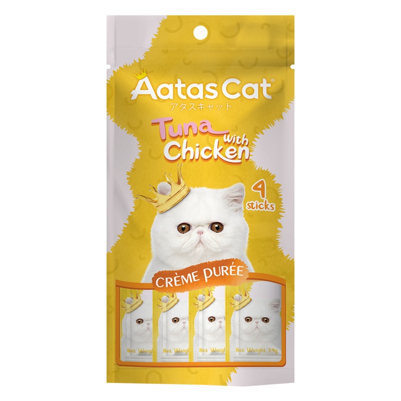 Aatas Cat Creme Puree Tuna with Chicken 14g x 4sachets