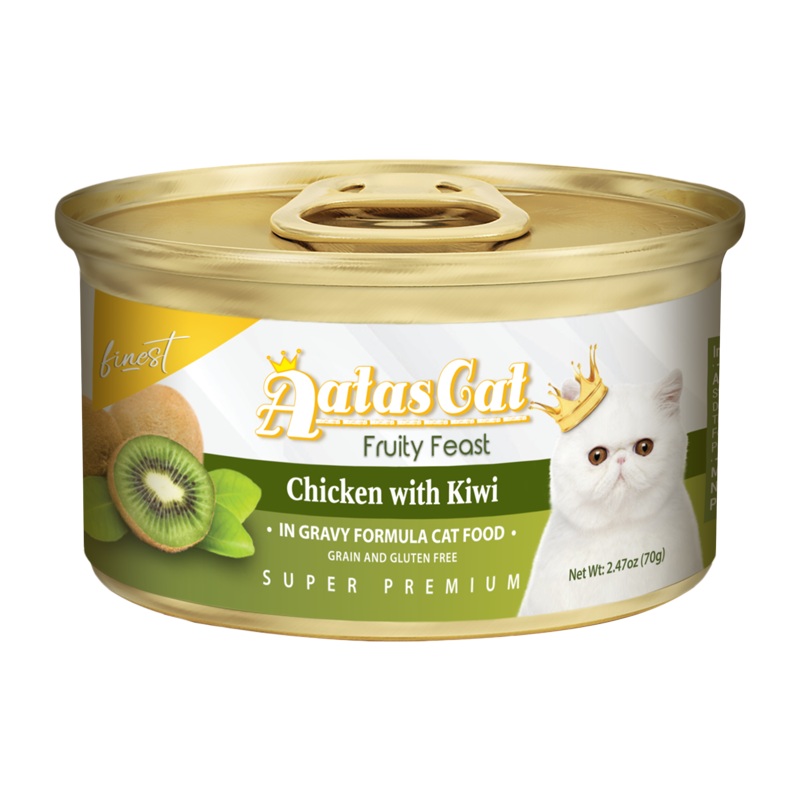 Aatas Cat Finest Fruity Feast Chicken with Kiwi in Gravy 70g