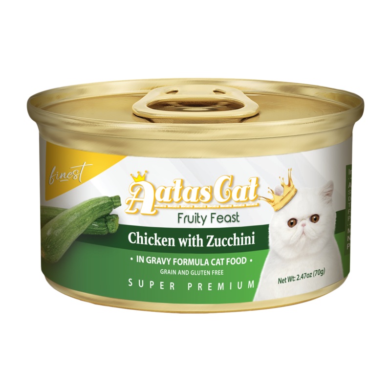 Aatas Cat Finest Fruity Feast Chicken with Zucchini in Gravy 70g
