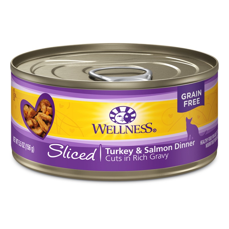 Wellness Cat Grain Free Sliced Turkey & Salmon Dinner 5.5oz
