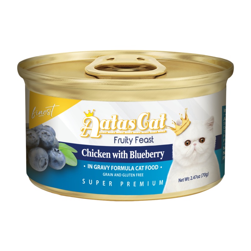 Aatas Cat Finest Fruity Feast Chicken with Blueberry in Gravy 70g