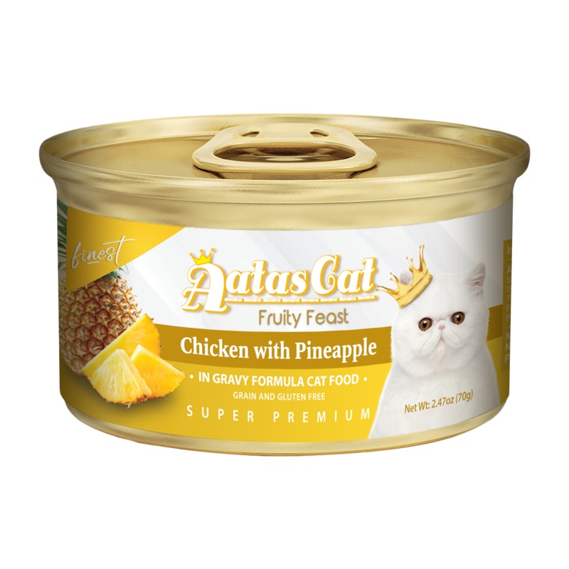 Aatas Cat Finest Fruity Feast Chicken with Pineapple in Gravy 70g