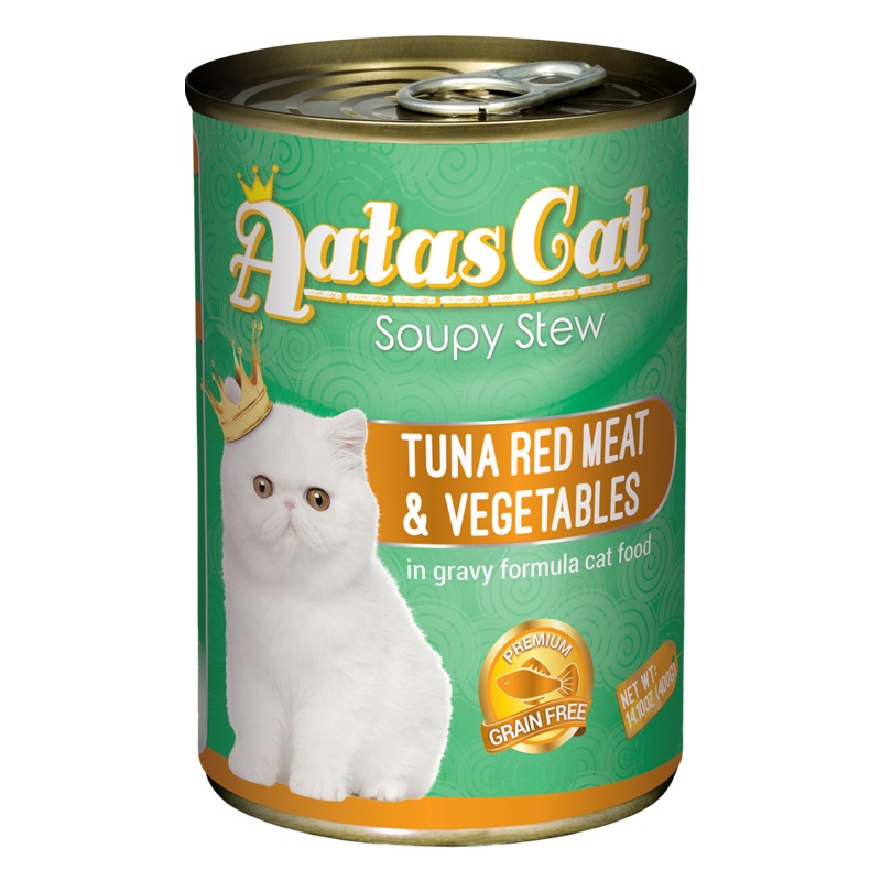 Aatas Cat Soupy Stew Tuna Red Meat with Vegetables in Gravy 400g