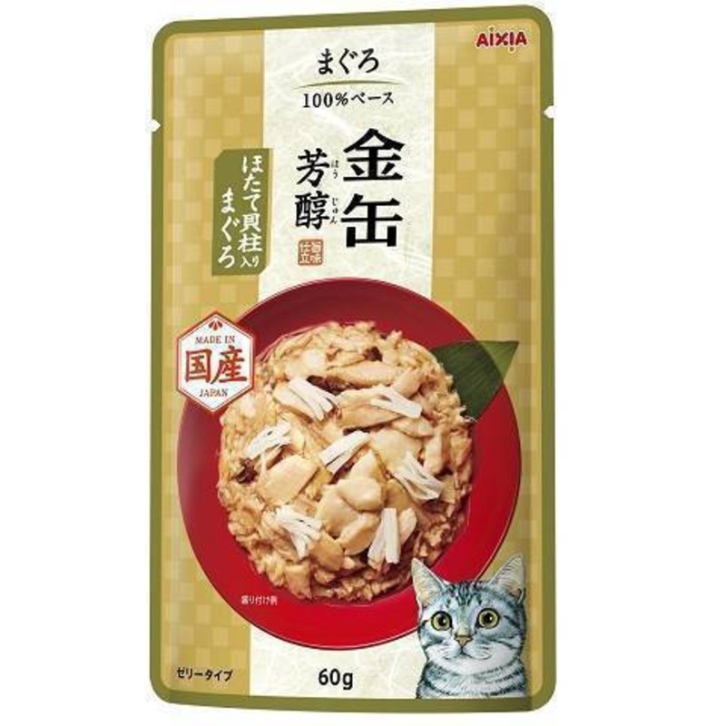 Aixia Cat Kin-Can Rich Pouch Tuna with Scallop 60g (GHP5)