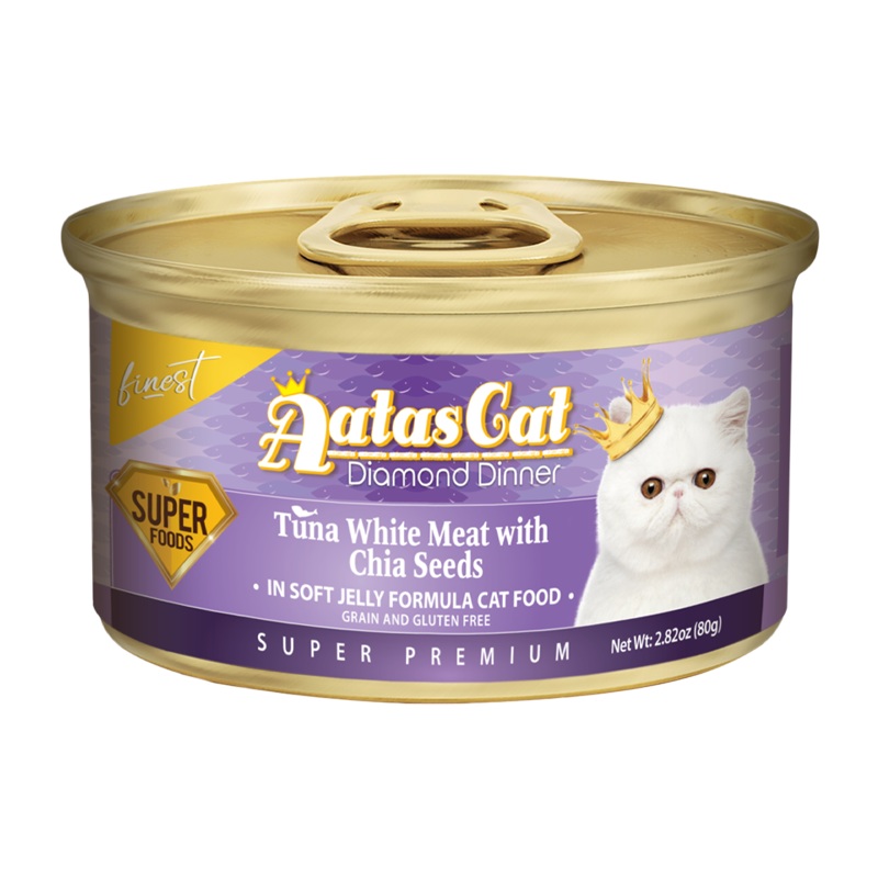 Aatas Cat Finest Diamond Dinner Tuna with Chia Seeds in Soft Jelly 80g