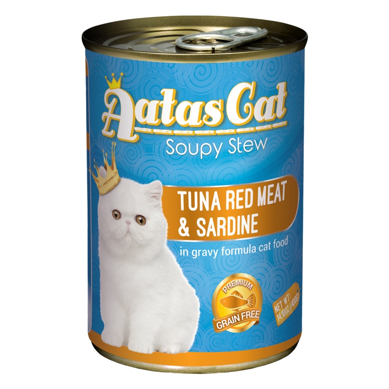 Aatas Cat Soupy Stew Tuna Red Meat with Sardine in Gravy 400g