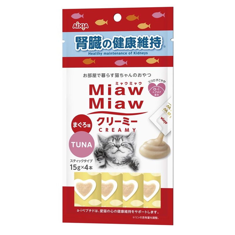 Aixia Miaw Miaw Creamy Tuna - Healthy Maintenance of Kidneys 15g x 4 (MMCM7)