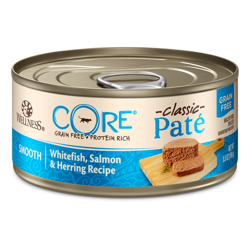 Wellness Cat Core Grain-Free Classic Pate Smooth Whitefish, Salmon & Herring Formula 5.5oz
