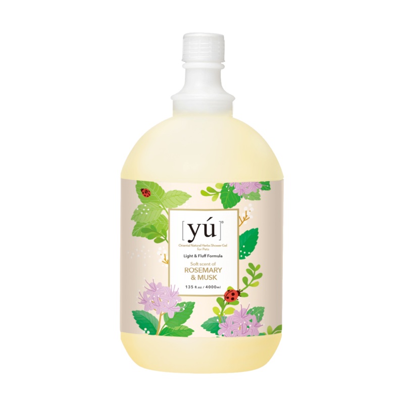 Yu Oriental Natural Herbs Shower Gel Rosemary & Musk for Cats & Dogs 4000ml