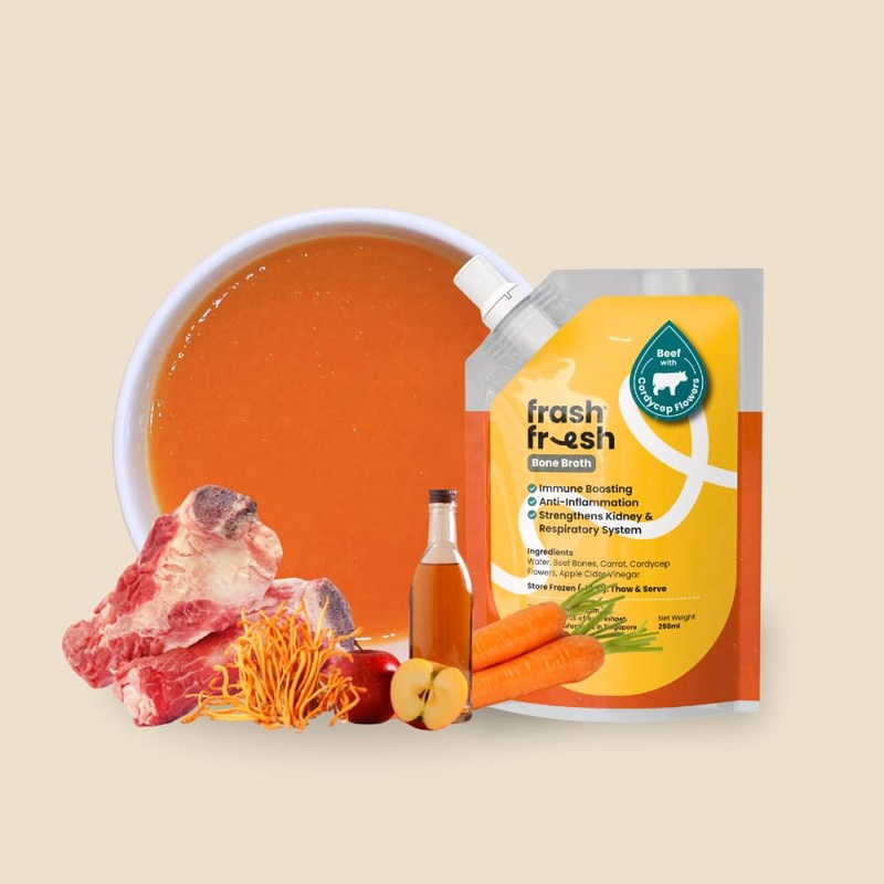 *FROZEN* Frashfresh Dogs & Cats Beef with Cordyceps Flowers Broth 260ml