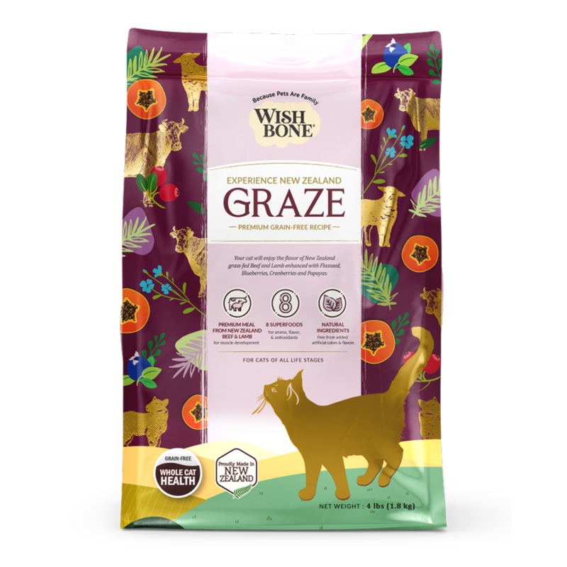 Wishbone Cat Graze Beef & Lamb Grain Free 4lb