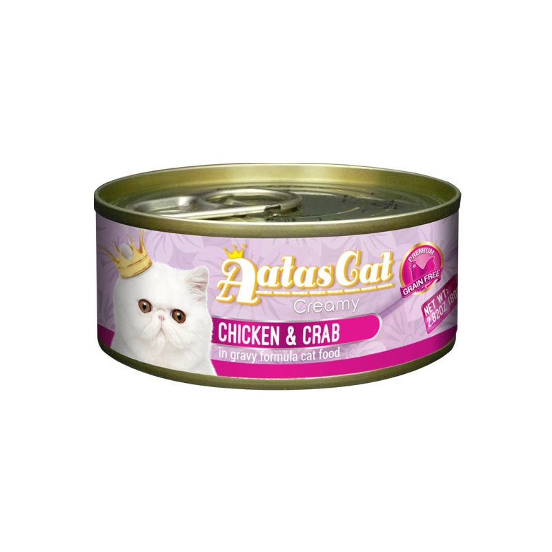 Aatas Cat Creamy Chicken & Crab in Gravy 80g