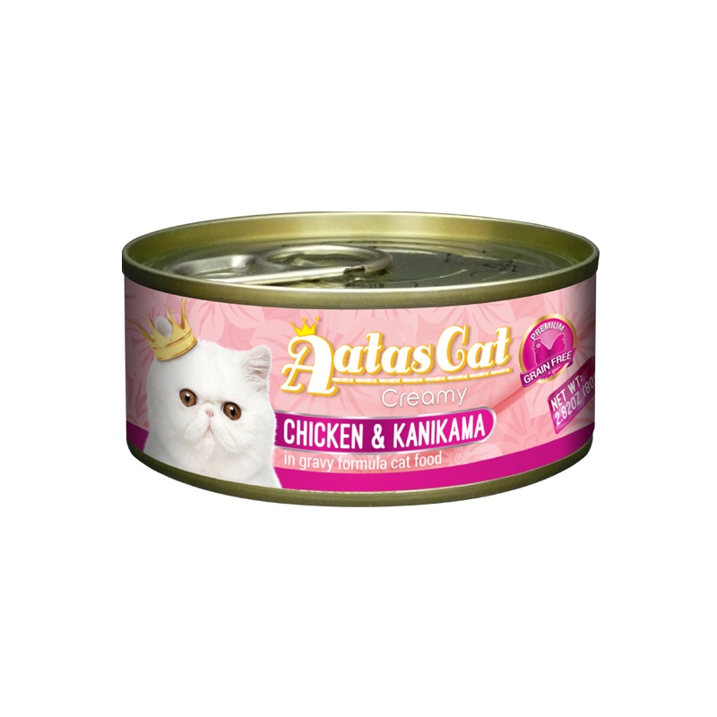 Aatas Cat Creamy Chicken & Kanikama in Gravy 80g