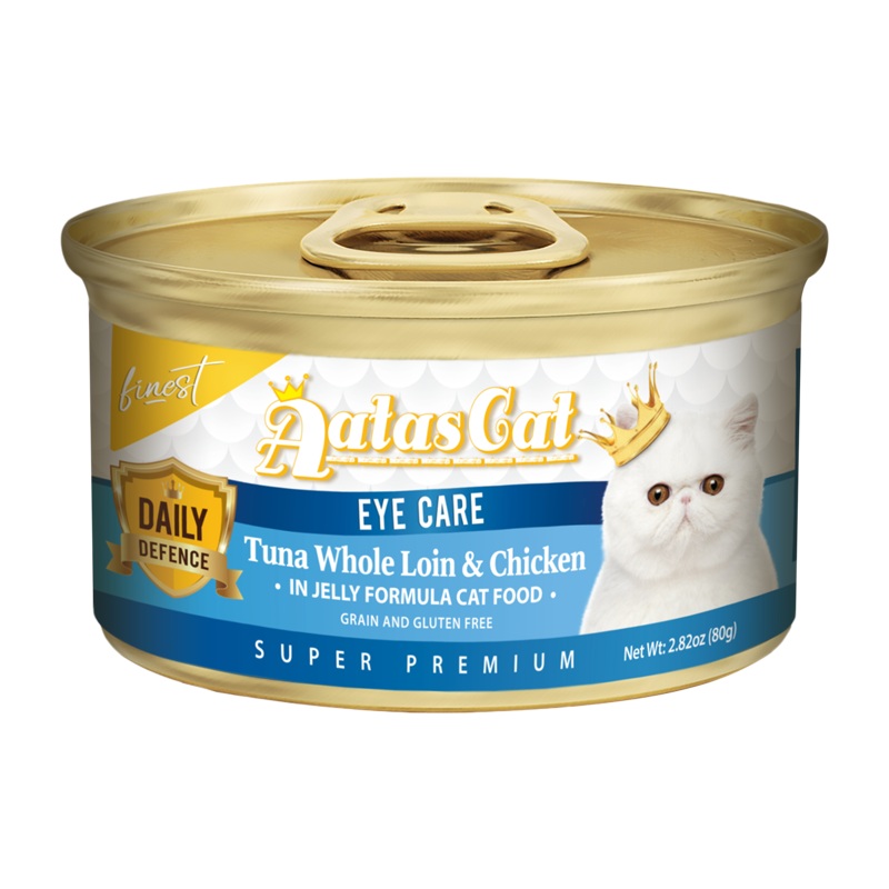 Aatas Cat Finest Daily Defence Eye Care - Tuna Whole Loin & Chicken in Jelly Formula 80g