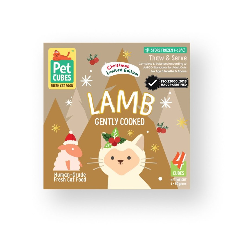 *FROZEN* PetCubes Cat Gently Cooked Lamb Christmas Edition 320g (EXPIRY NOV 2025)