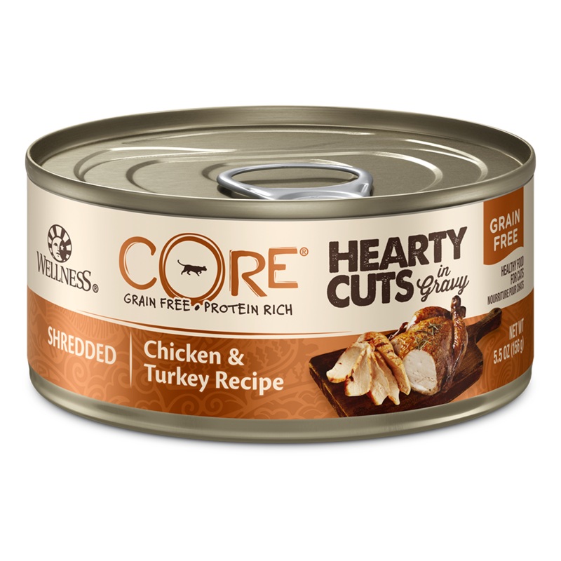 Wellness Cat Core Hearty Cuts - Shredded Chicken & Turkey Recipe 5.5oz
