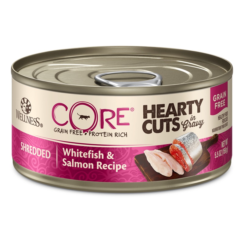 Wellness Cat Core Hearty Cuts - Shredded Whitefish & Salmon Recipe 5.5oz