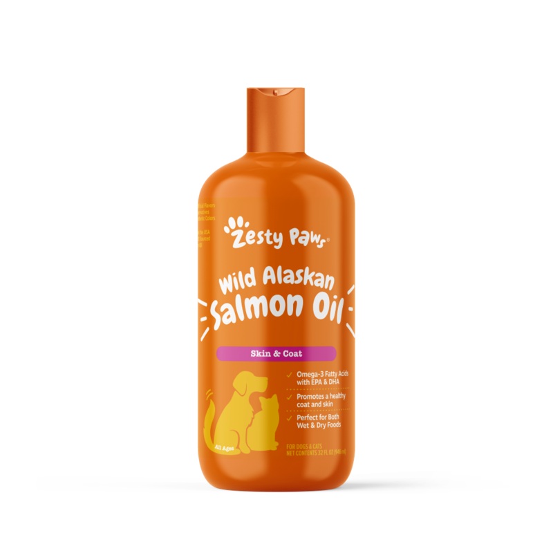 Zesty Paws Cats & Dogs Skin Health Wild Alaskan Salmon Oil 32oz