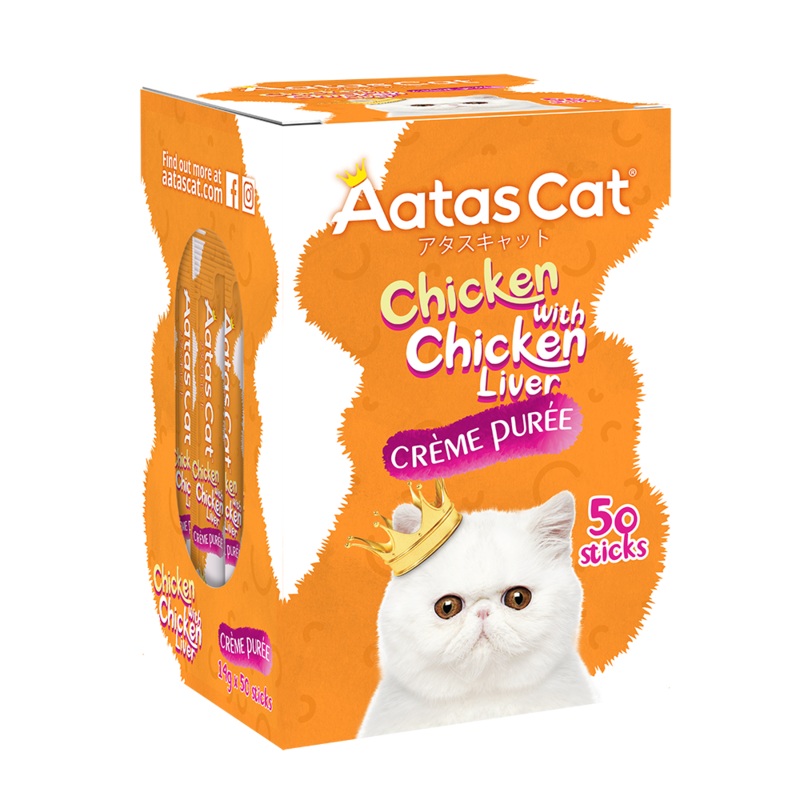 Aatas Cat Creme Puree Chicken with Chicken Liver 14g x 50sachets