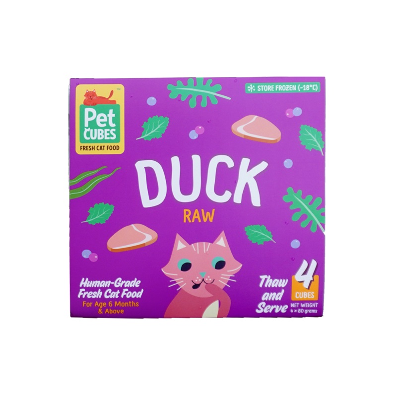 *FROZEN* PetCubes Cat Raw Duck 320g