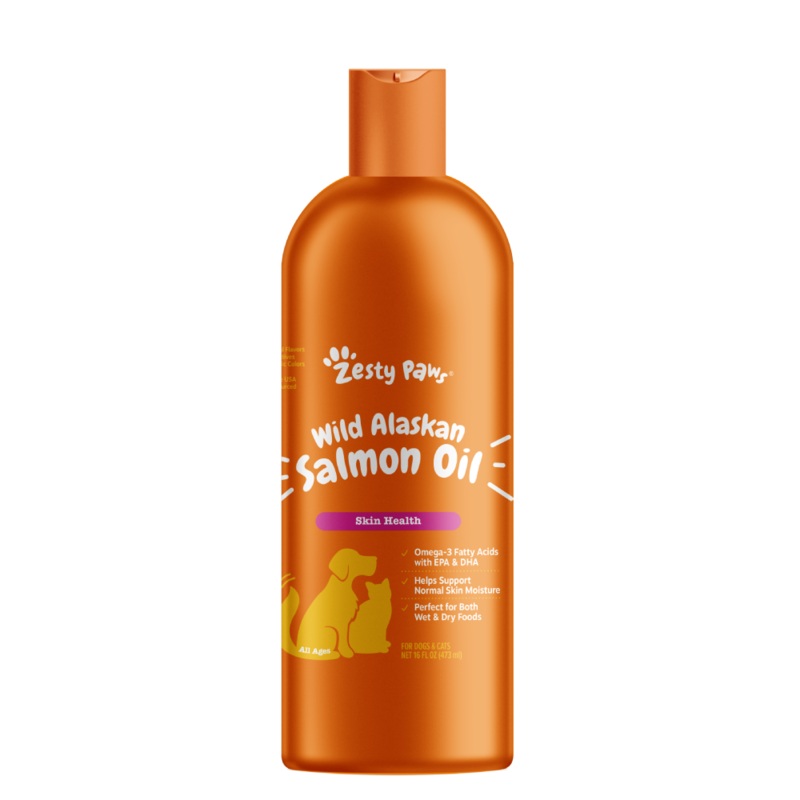 Zesty Paws Cats & Dogs Skin Health Wild Alaskan Salmon Oil 16oz