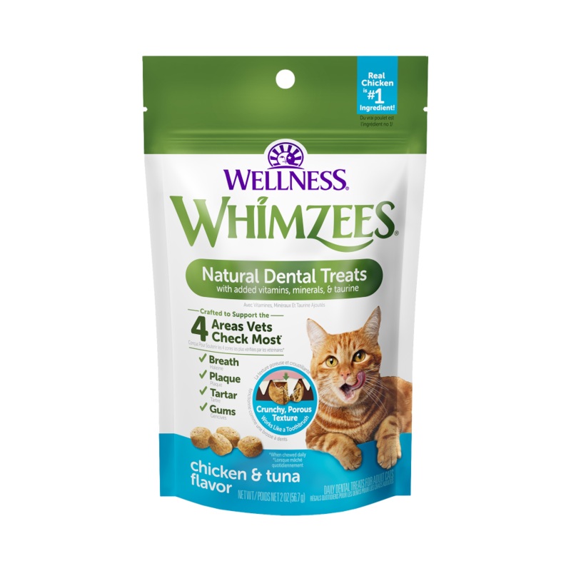 Whimzees Cat Natural Dental Treats Chicken & Tuna 2oz