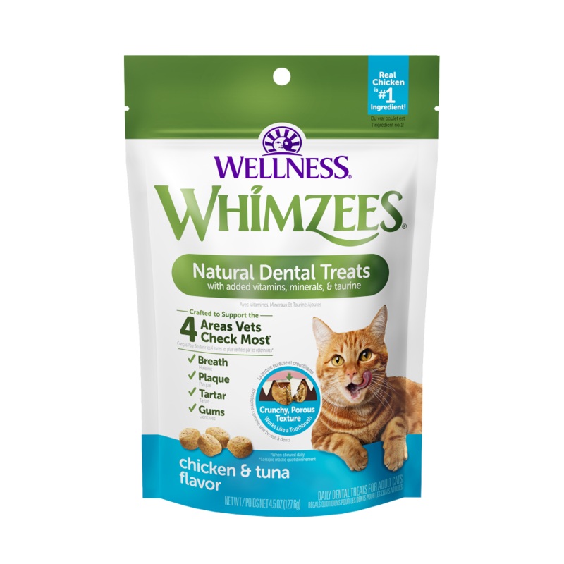 Whimzees Cat Natural Dental Treats Chicken & Tuna 4.5oz