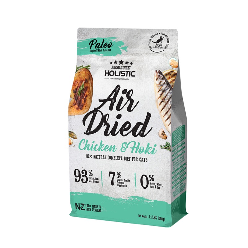 Absolute Holistic Cat Air-Dried Chicken & Hoki 500g