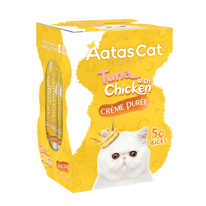 Aatas Cat Creme Puree Tuna with Chicken 14g x 50sachets