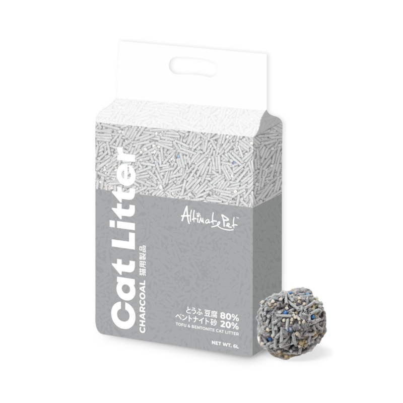 Altimate Pet Cat Litter Tofu & Bentonite - Charcoal 6L