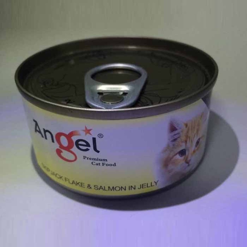 Angel Skipjack Flake & Salmon in Jelly 80g (Yellow)