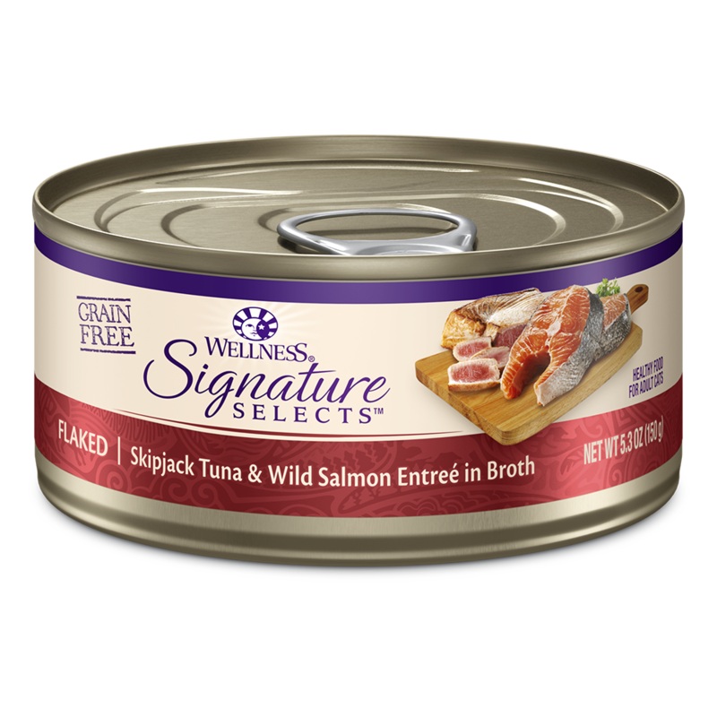 Wellness Cat Core Grain Free Signature Selects Flaked Skipjack Tuna & Wild Salmon Entree in Sauce 5.3oz
