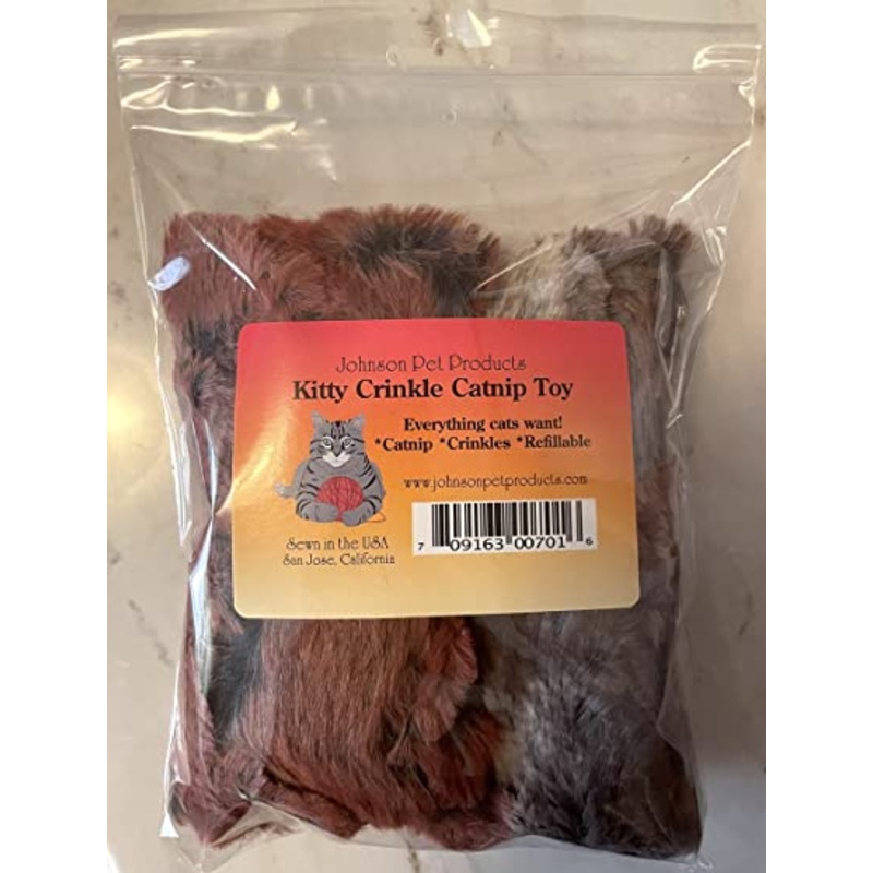 Johnson Catnip Kitty Crinkle Toy 2pk