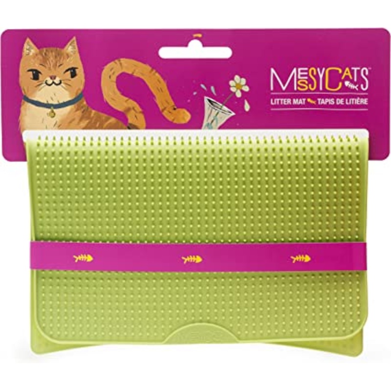 Messy Cats Litter Mat Green