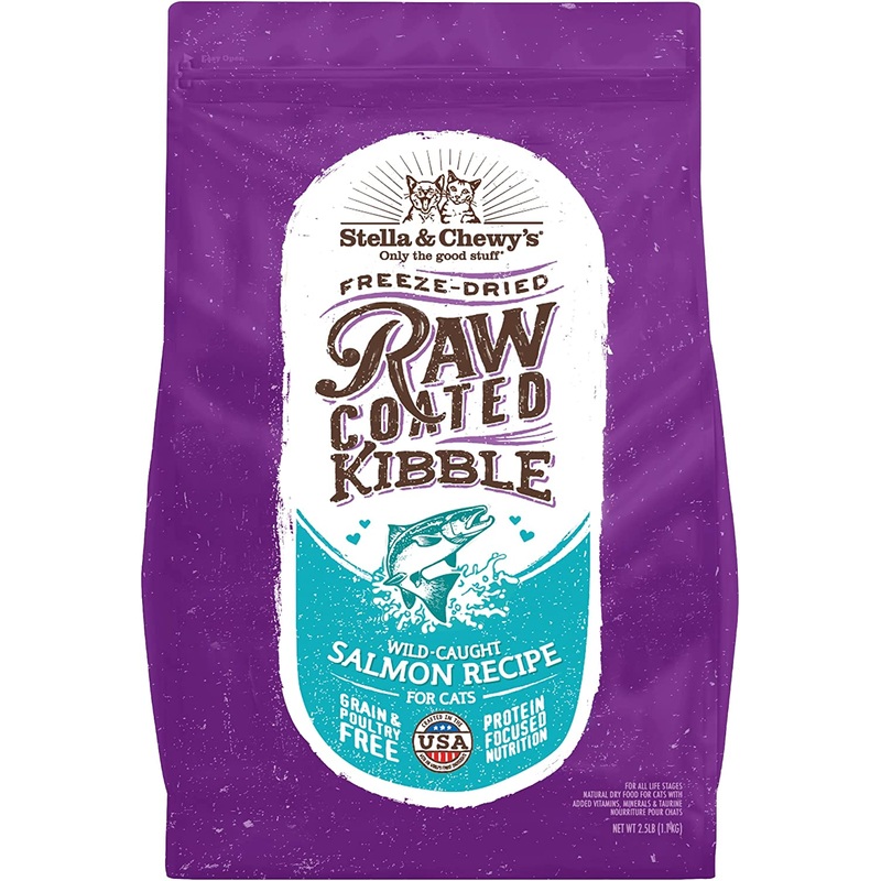 Stella & Chewys Cat Freeze-Dried Raw Coated Kibble Salmon