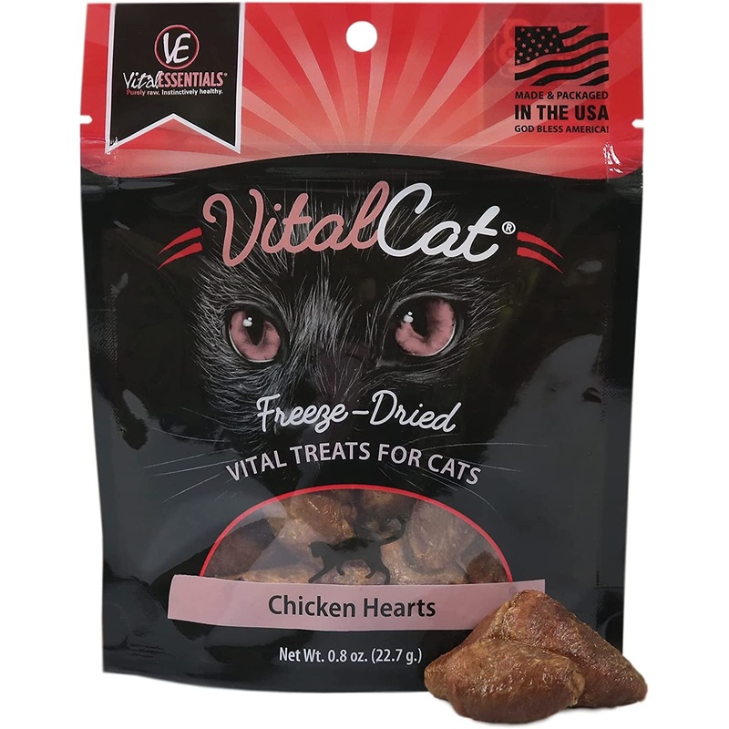 VitalCat Freeze-Dried Chicken Hearts .8oz