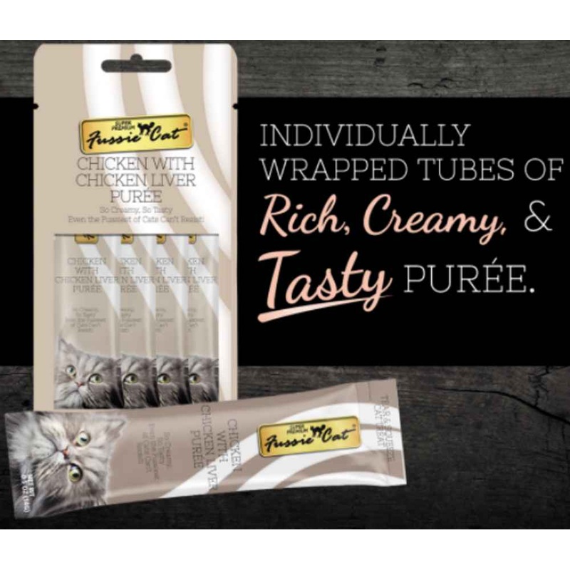 Fussie Cat Chicken with Chicken Liver Pure 4ct