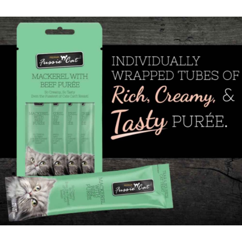 Fussie Cat Mackerel with Beef Pure 4ct