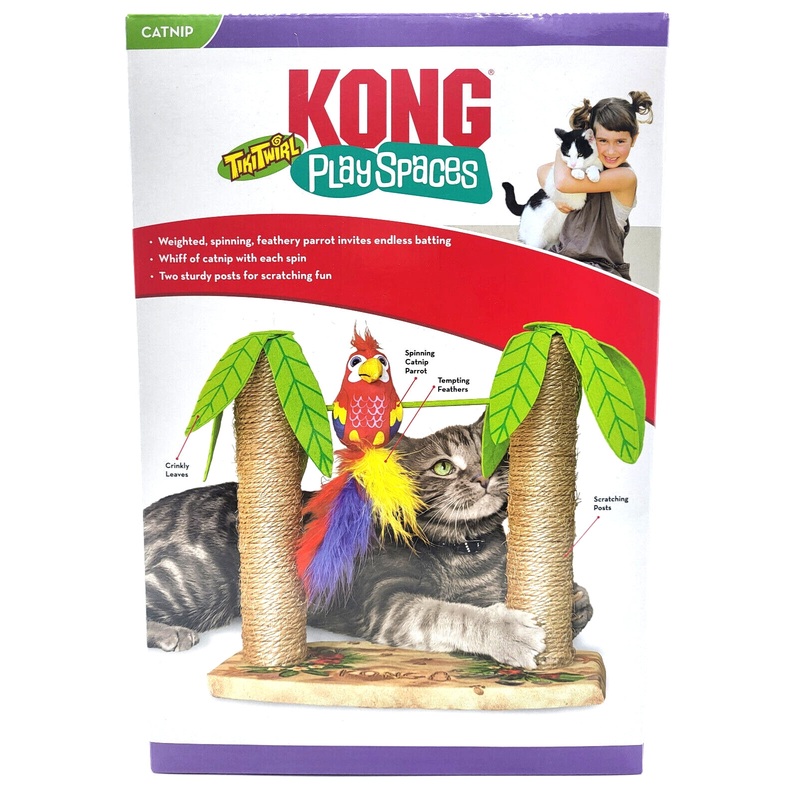 Kong Play Spaces Tiki Twirl & Bat Around Catnip Activity Cat Toy