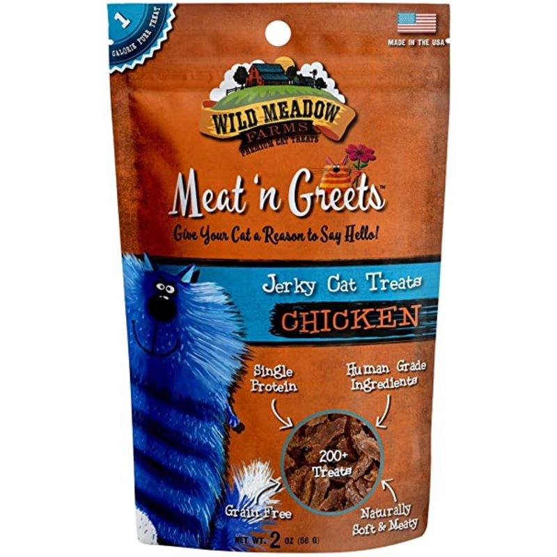 Meat n Greets Jerky Cat Treats Chicken 2 oz