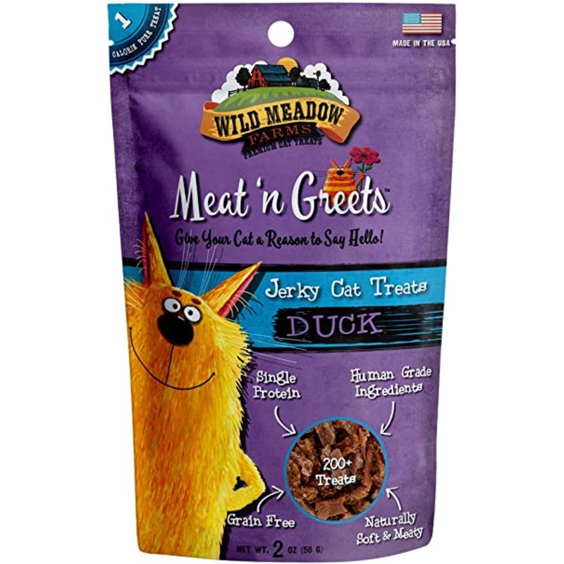 Meat n Greets Jerky Cat Treats Duck 2oz