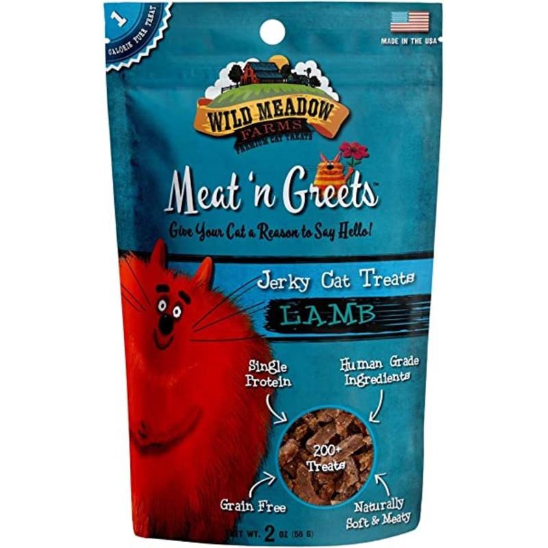 Meat n Greets Jerky Cat Treats Lamb 2oz