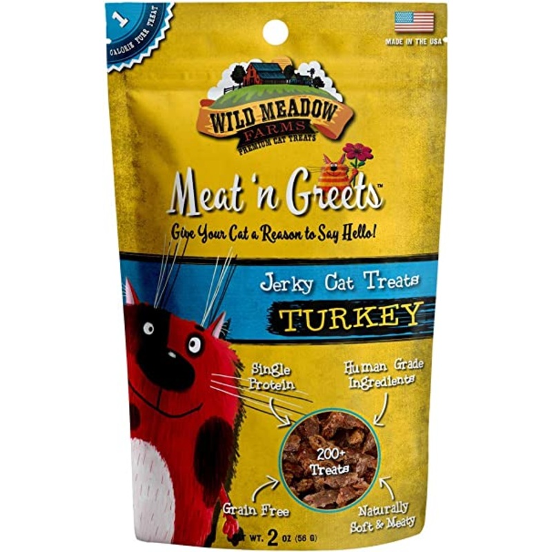 Meat n Greets Jerky Cat Treats Turkey 2oz
