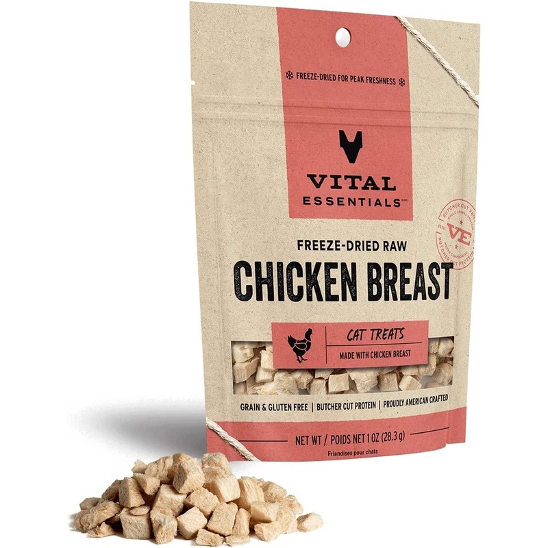 Vital Essentials Freeze-Dried Raw Cat Treats Chicken Breast Treats 1oz