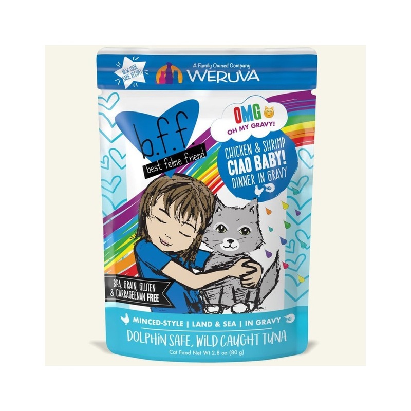 Weruva Cat BFF Omg Chicken & Shrimp 2.8oz Pouch